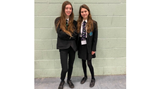 Lilly and Emmie cross country